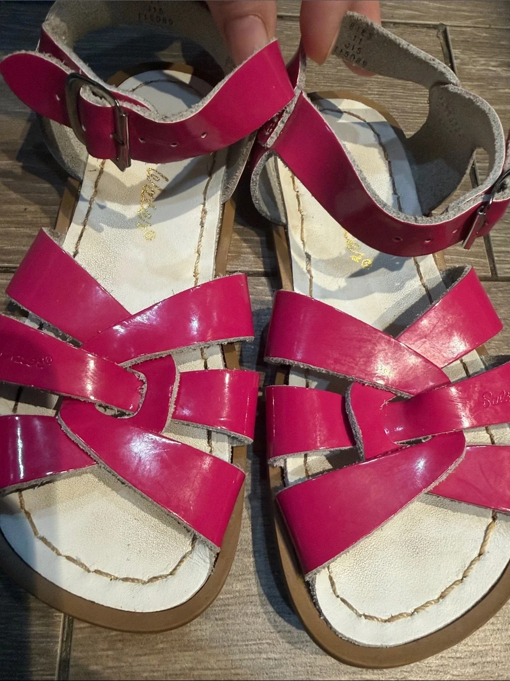 Kids Pink Summer Salt Water Sandals Size 11